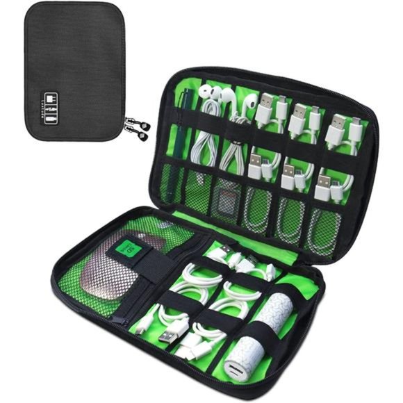 Electronics Organizer, Cord Organizer Travel,Portable Tech Bag,Travel Cable Case - Picture 1 of 6